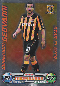 Deiberson Geovanni Hull City 2008/09 Topps Match Attax Star Player #144